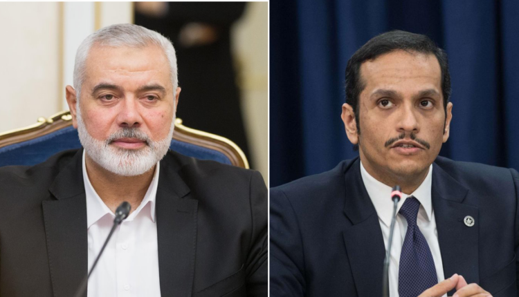 وفد من حركة حماس برئاسة هنية يلتقي وزير الخارجية القطري