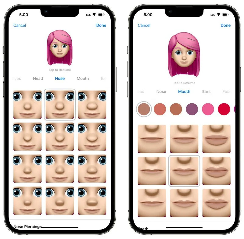 مجموعة جديدة من ميموجي يتيحها نظام تشغيل آيفون الجديد ios 16