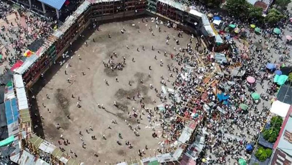 كولومبيا: 4 قتلى و30 جريحاً بانهيار مدرج مصارعة ثيران
