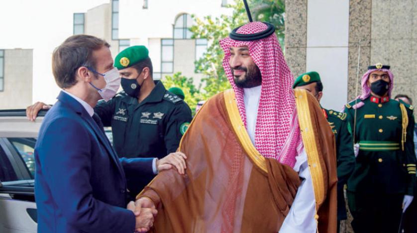 ماكرون و محمد بن سلمان يجريان محادثات ثنائية في الإليزيه