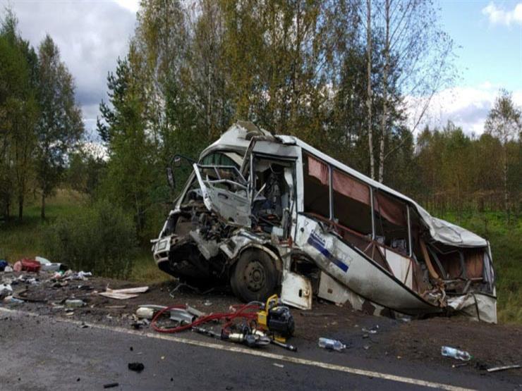 16 قتيلاً في حادث سير مروع بين حافلة وشاحنتين بروسيا