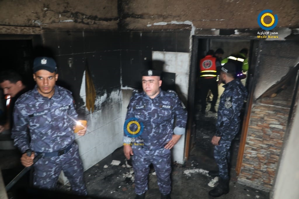 الداخلية بغزة تعلن سبب اندلاع الحريق الكبير في البناية السكنية بجباليا