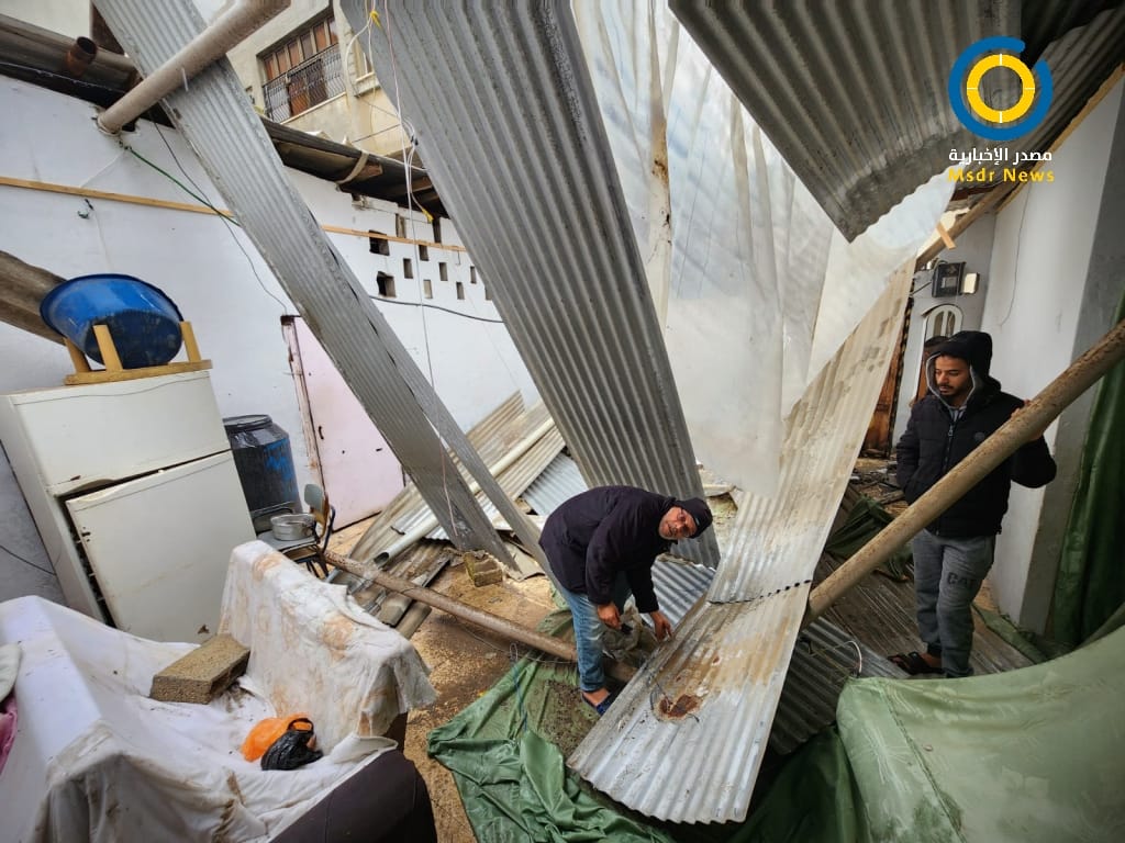 التنمية الاجتماعية لمصدر: 362 أسرة بغزة تضررت من المنخفض الجوي