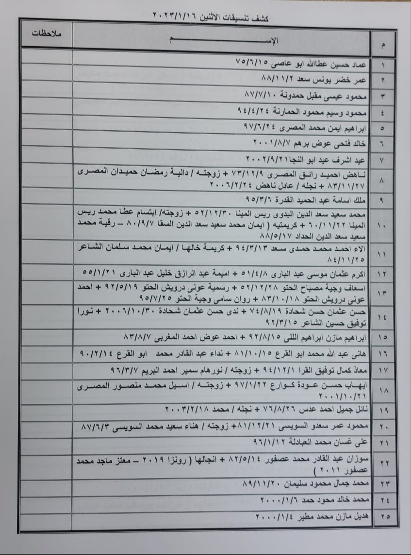 التنسيقات المصرية