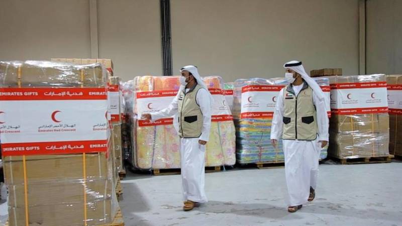 الإمارات تُرسل 117 طناً مساعدات إغاثية لمُتضرري الزلزال