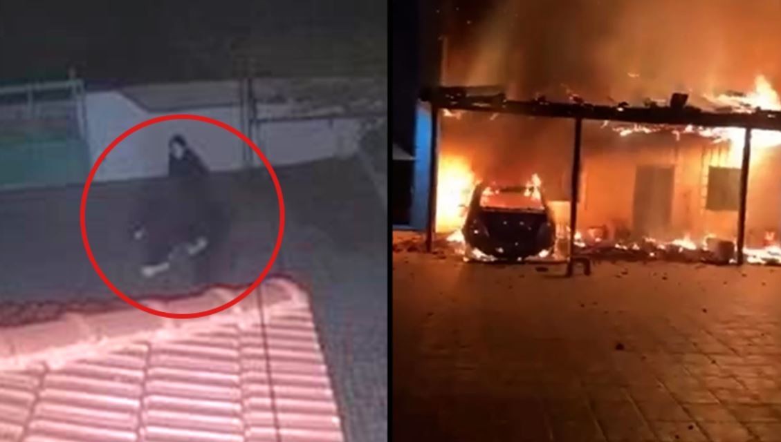 مستوطنون يحرقون منزلاً في بلدة سنجل شمال رام الله