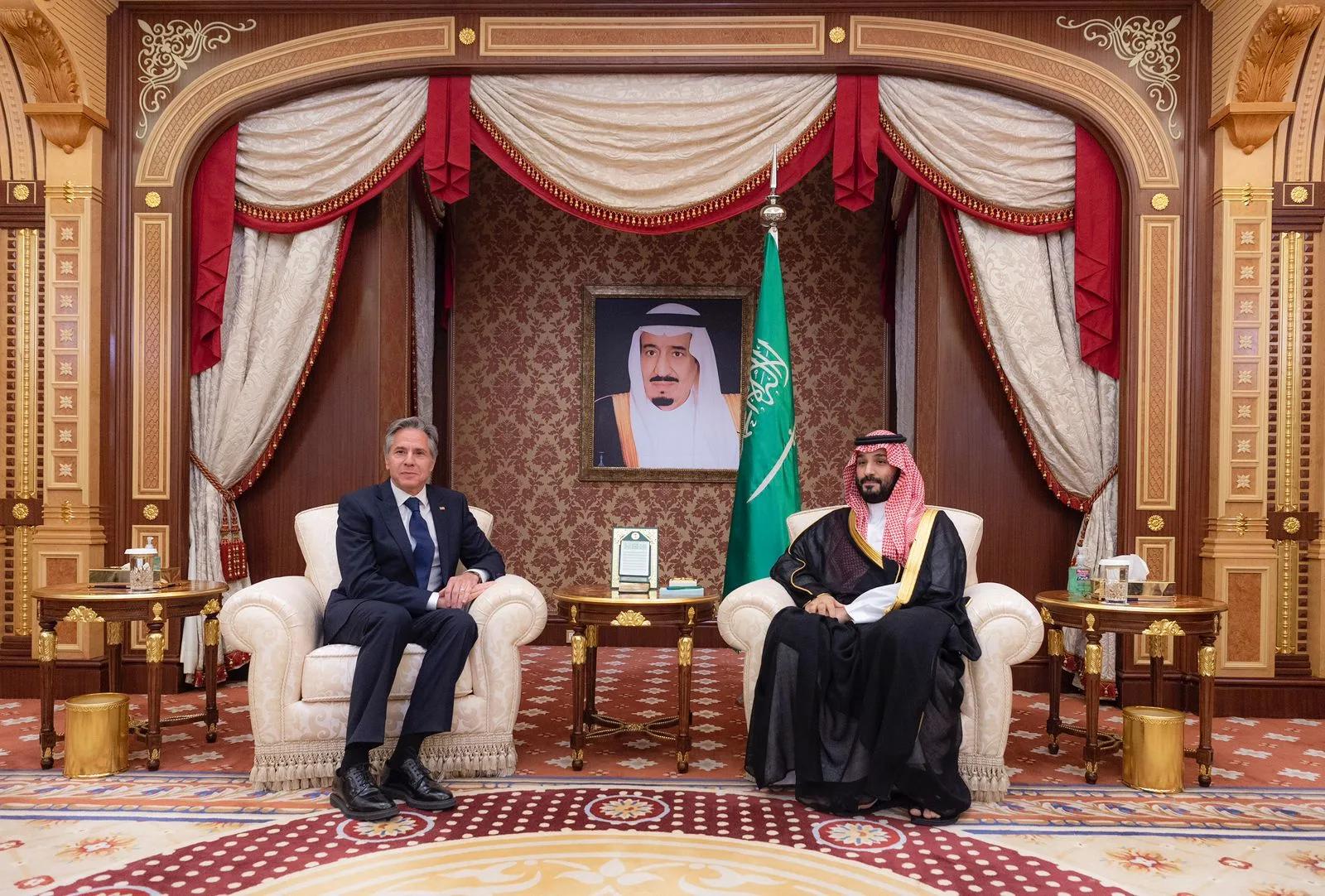 تفاصيل لقاء بلينكن وبن سلمان في مدينة جدة