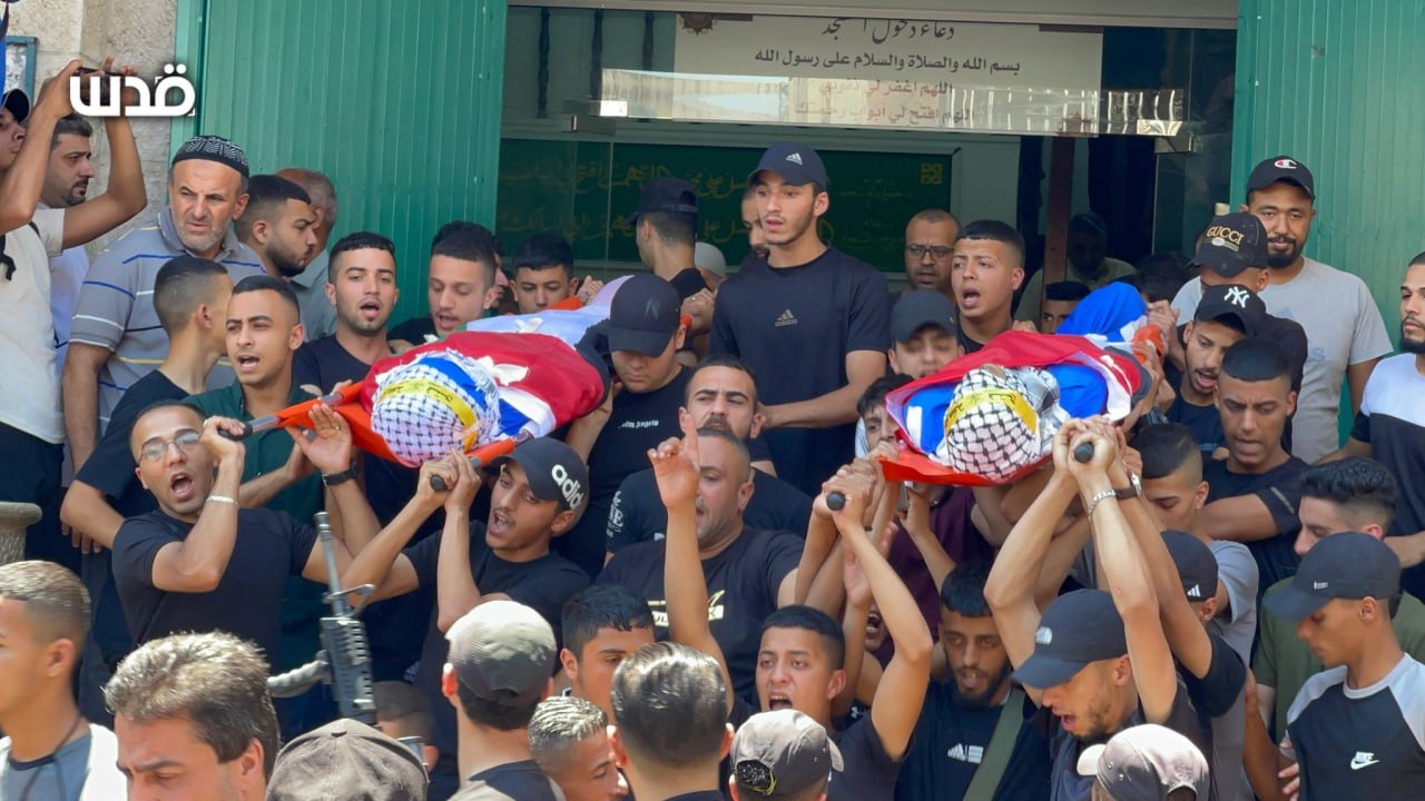 تشييع جثماني شهيدين في نابلس