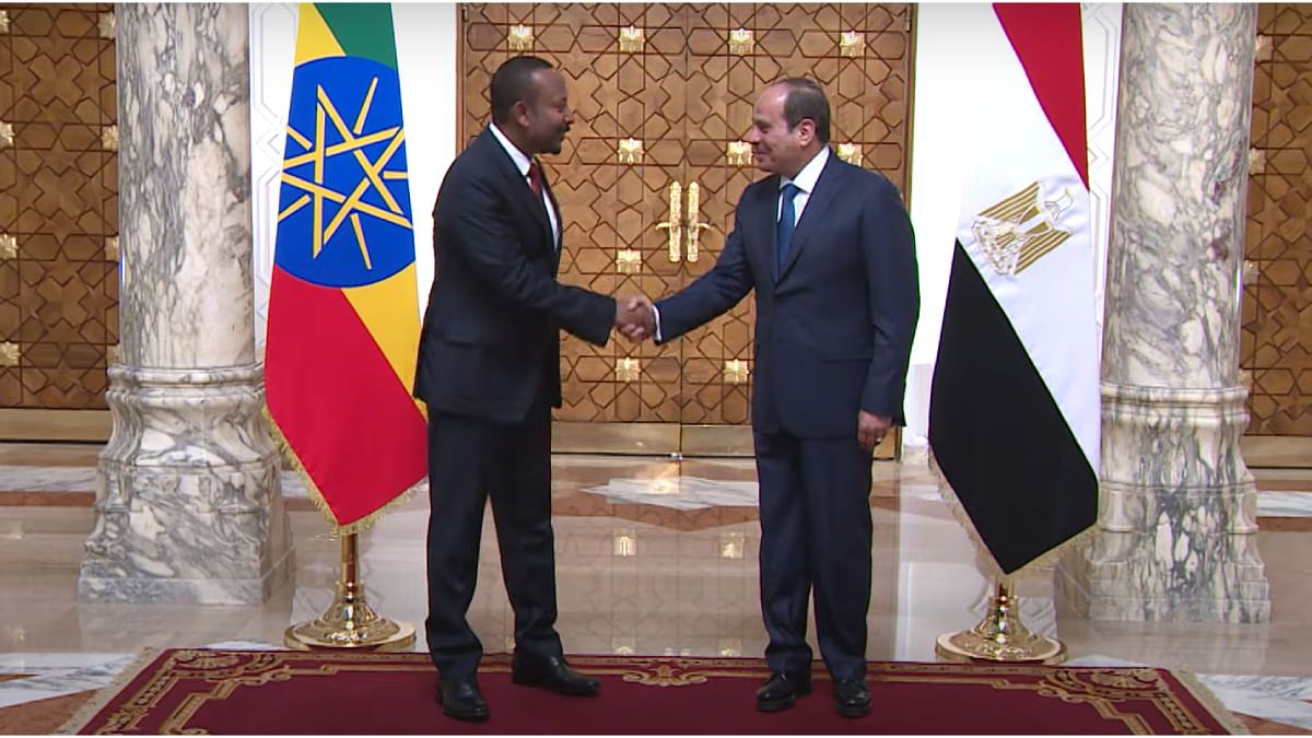 الرئيس المصري ورئيس وزراء إثيوبيا يبحثان أزمة السودان وسد النهضة