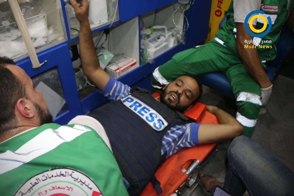 مصابون بينهم الصحفي محمد قنديل برصاص قوات الاحتلال شرق غزة