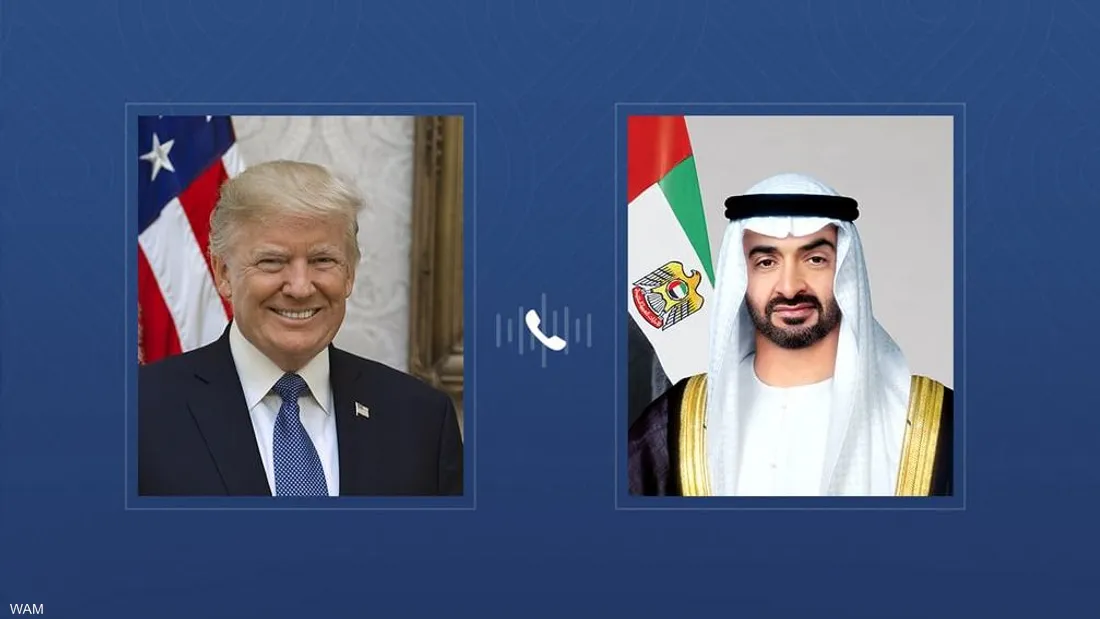 محمد بن زايد يبحث مع ترامب هدنة غزة والاستقرار الإقليمي