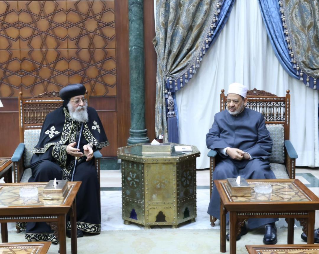 شيخ الأزهر والبابا تواضروس يؤكدان رفضهما لكافة محاولات تهجير الشعب الفلسطيني