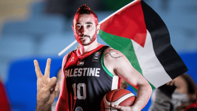 تامر حبش قائد منتخب فلسطين لكرة السلة