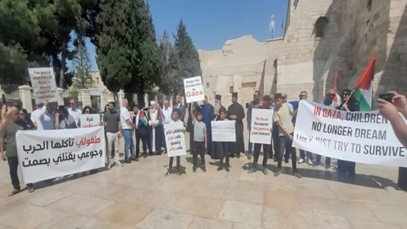 وقفة في بيت لحم دعمًا لأهالي غزة والأسرى ورفضًا لسياسات الاحتلال